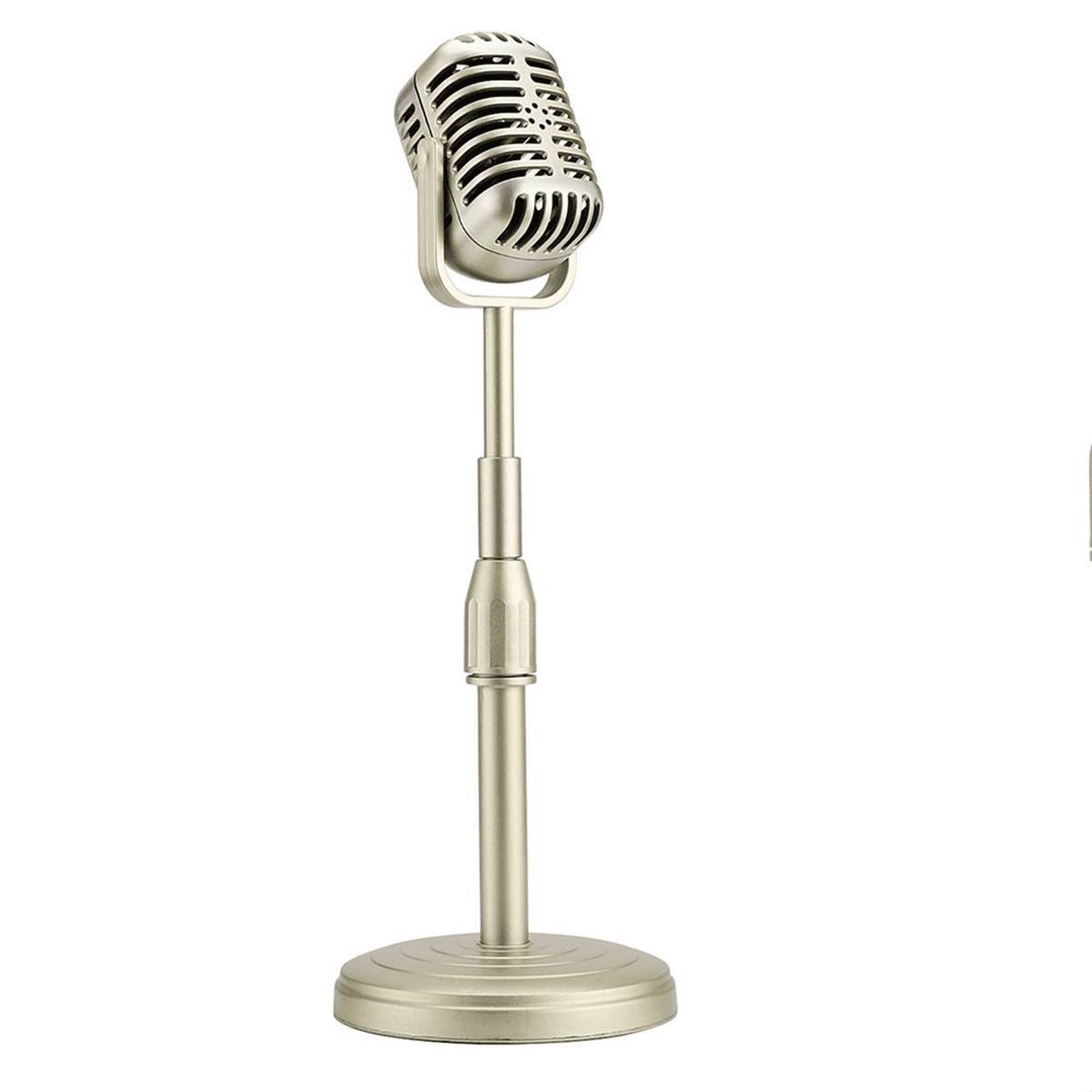 Winyuyby Classic Retro Dynamic Vocal Microphone Vintage Mic Universal Stand for Live Performance