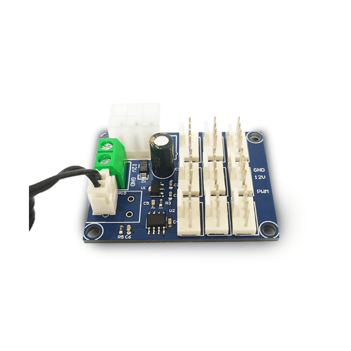 Winyuyby Computer Case Fan Speed Controller 9 Way PWM Fan Control Board