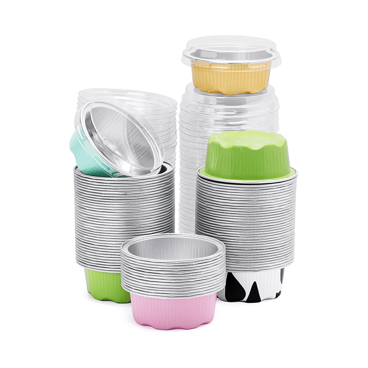 Winyuyby Dessert Cups with Lids, Tiny Condiment Storage, Mini Snack
