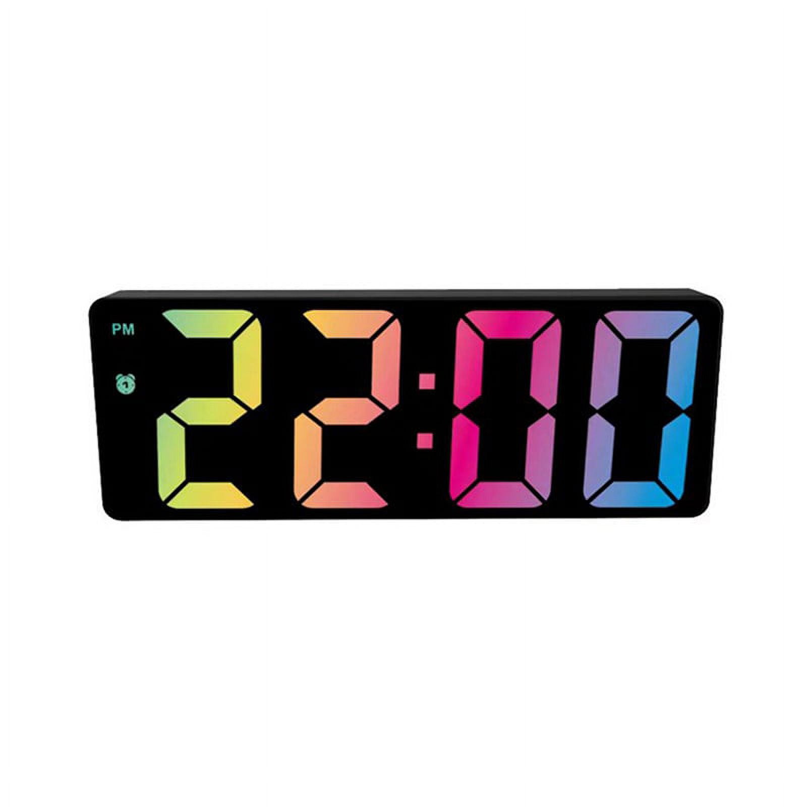 Winyuyby Digital Alarm Clock Colorful LED Screen Display Modern Desktop
