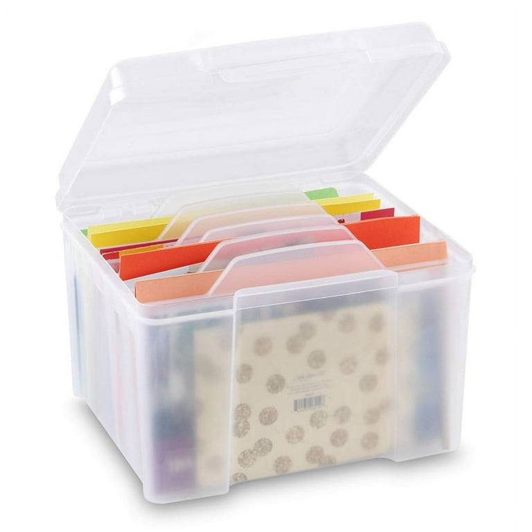 Winyuyby Greeting Card Organizer & Storage Box with 6 Adjustable
