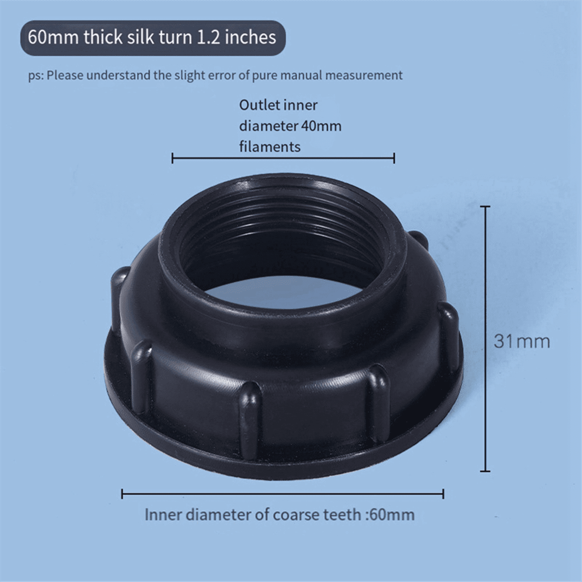 Winyuyby Internal Thread IBC Tank Fittings Drain Adapter for Hose ...