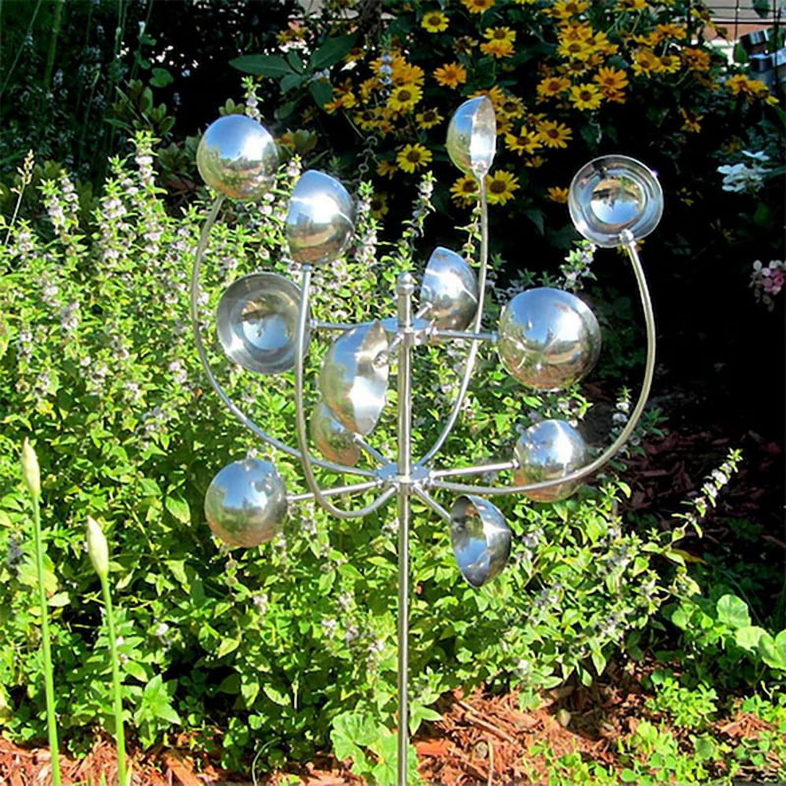 Winyuyby Magical Metal Windmill 3D Wind Powered Sculpture Lawn
