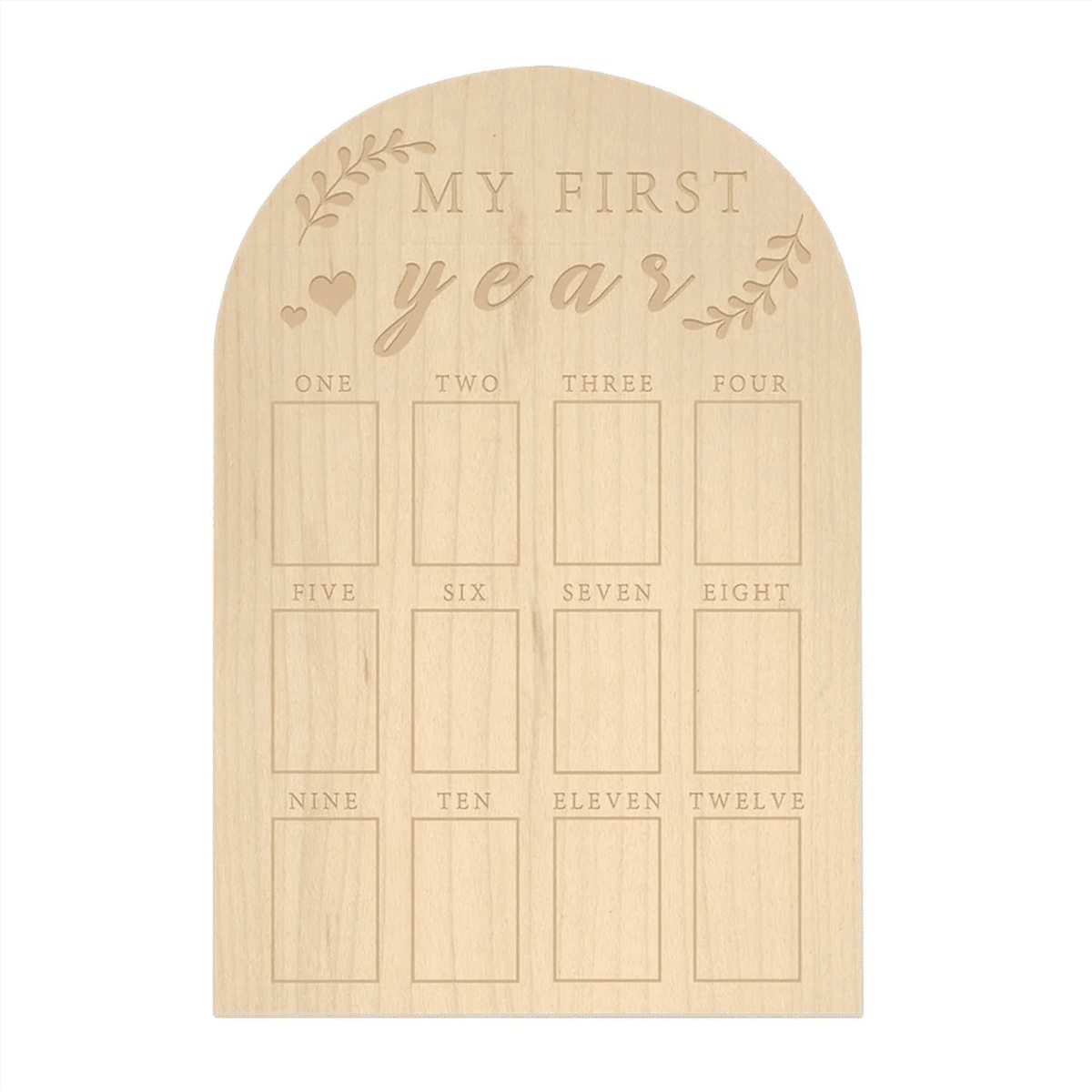 Winyuyby My First Year Photo Display Wood Board, Picture Frame 12