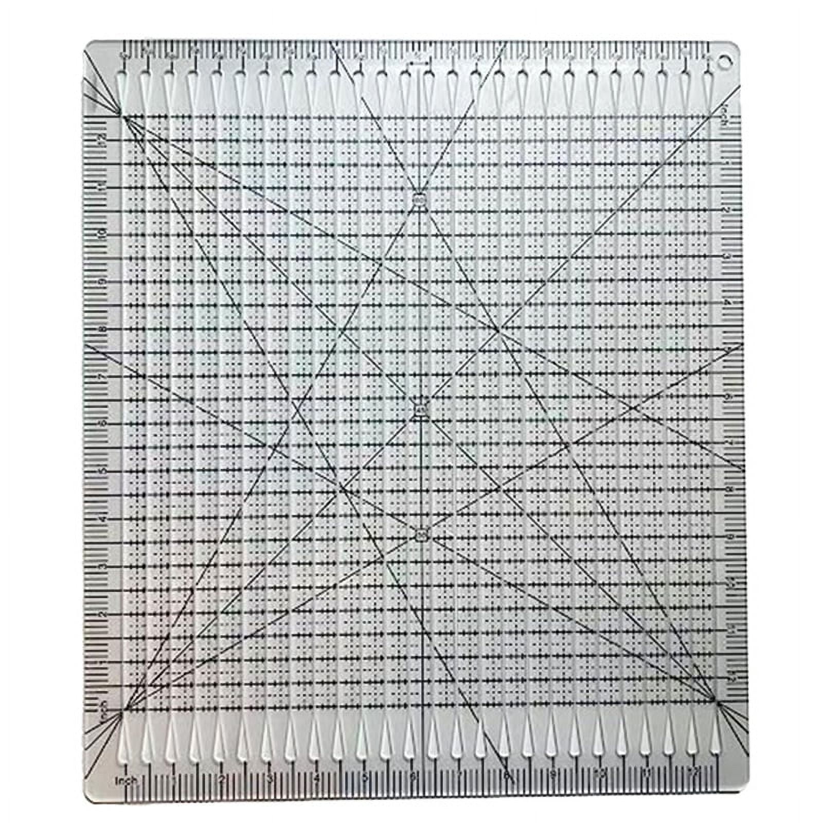 Winyuyby Quilting Ruler, 12X12Inch Stripology Rulers for Quilting, Slotted Quilting Rulers for