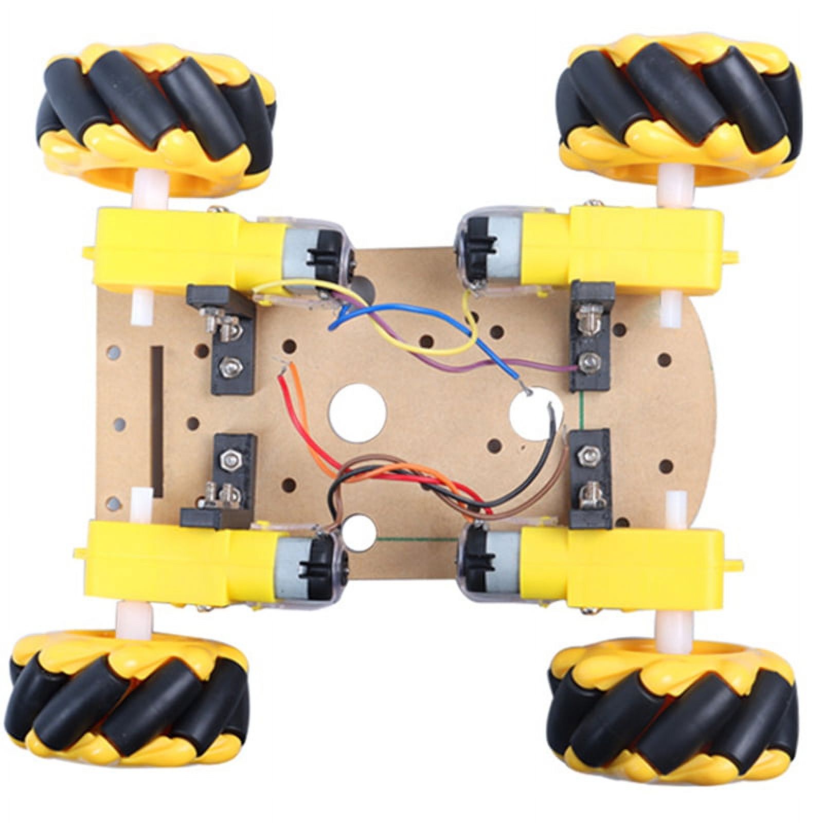 Winyuyby Smart Robot Car Kit Acrylic Chassis with 4WD Mecanum Wheels Suitable for Programming