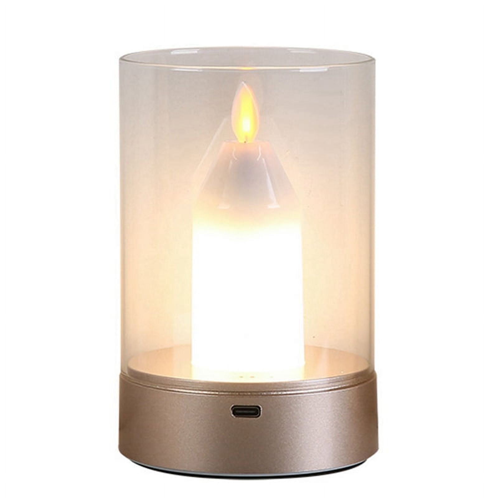 Winyuyby USB Candle Light Rechargeable Flameless Electric LED Candle
