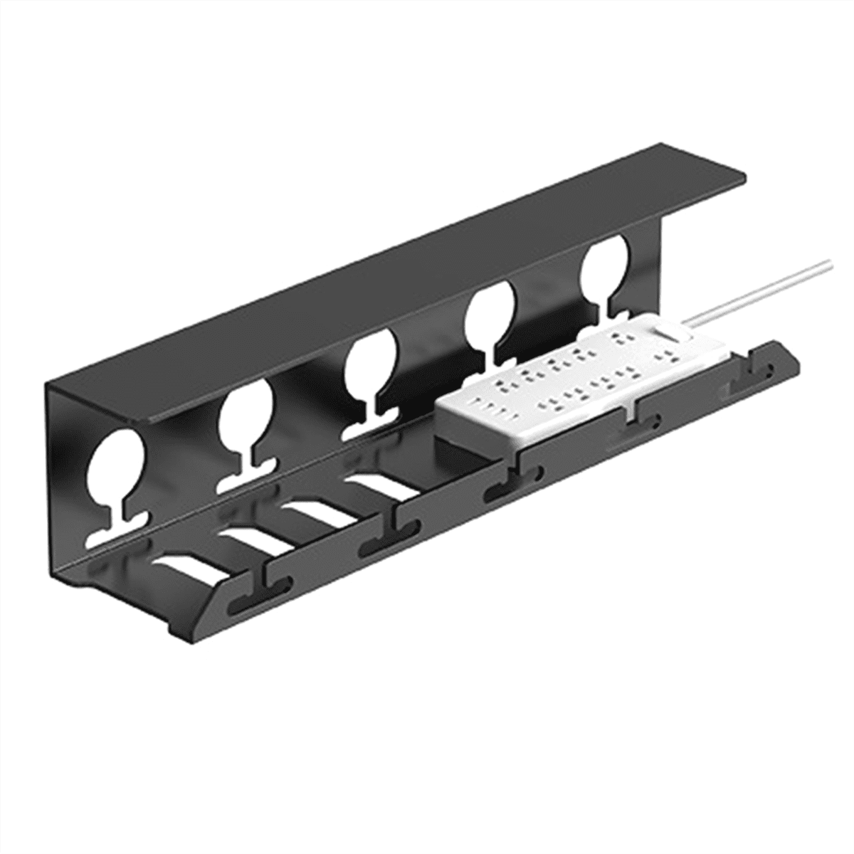 Winyuyby Under Desk Cable Management Metal Cable Tray Under Desk with