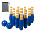 Winyuyby Wooden Bowling Indoor Outdoor Bowling Toys Kids Bowling Set