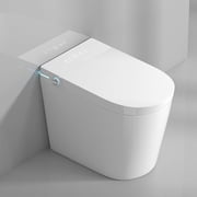 Winzo 23 Compact Smart Toilet with Bidet Seat Built-in For Small Bathroom, Auto Flush, LED Night Light,Heated Bidet with Warm Air Drying White with White panel