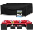 thumbnail image 1 of Winzwon Patio Furniture Covers Waterproof, Patio Table Cover Rectangle Outdoor 118" L x 118" W x 38" H 420D Oxford Fabric Dustproof with Storage Bag, 1 of 9