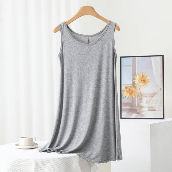 Wioihee 100% Cotton Nightgowns for Women Stripes Soft Ladies Gowns Sleepwear Short Sleeve Nightgown Gray-F 12(XXL)