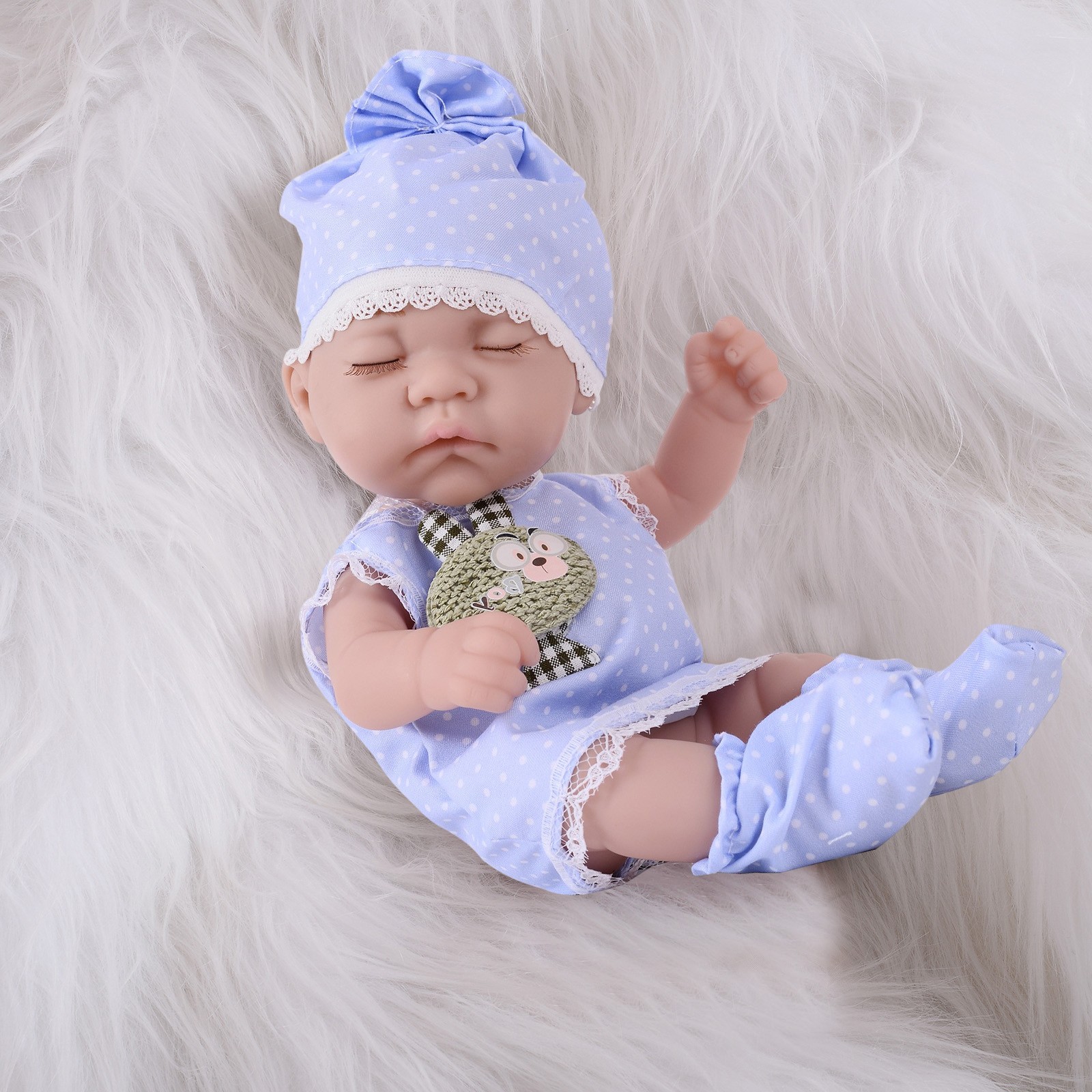 Wioihee 11 Inch Realistic Newborn Doll With Clothes Set Children Soft