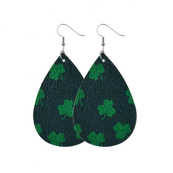 Wioihee Under $2.00 Earrings Studs St Patricks Day Earrings for Women Rhinestone Green Heart Leaf Earring for Women St Patricks Day Accessories
