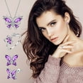 thumbnail image 1 of Wioihee Tears Butterfly Jewelry Set,925 Sterling Silver Butterflies Birthstone Pendant Necklace/Earrings/Rings/Bracelets for Wedding Gift, 1 of 8