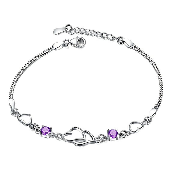 Wioihee Under $2.00 Women Bracelets- Men Anklets Personality Love Pendant Bracelet and Delicate Suitable for All Link- Girl Boy Bracelets Fathe