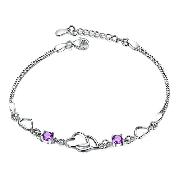 Wioihee Under $2.00 Women Bracelets- Men Anklets Personality Love Pendant Bracelet and Delicate Suitable for All Link- Girl Boy Bracelets Fathe