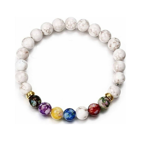 Wioihee Under $2.00 7 Chakras Crystals and Healing Stones Bracelets ,Crystal Bracelet Yoga Beaded Bracelets