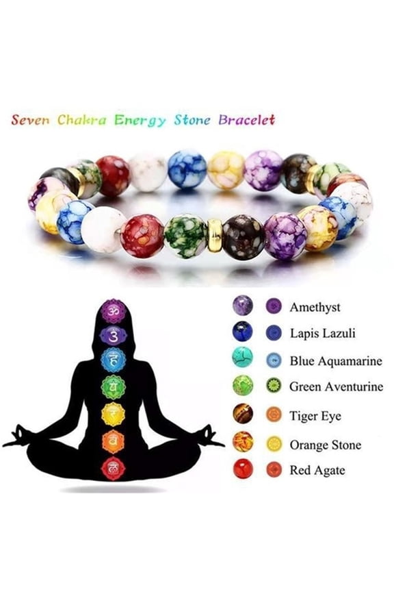 Under $2.00 7 Chakras Crystals and Healing Stones Bracelets ,Crystal Bracelet Yoga Beaded Bracelets