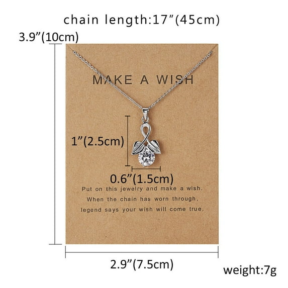 Wioihee Lady Necklace Paper Card Butterfly Necklace Small Gift Pendant Necklace Jewelry