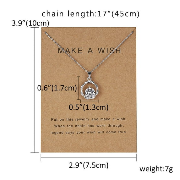 Wioihee Clearance Under $2.00 Lady Necklace Paper Card Butterfly Necklace Small Gift Pendant Necklace Jewelry