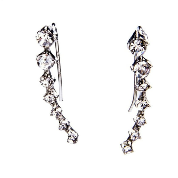 Wioihee Metal Diamonds Earrings Ladies Jewelry