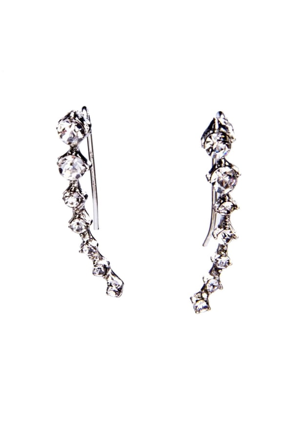 Metal Diamonds Earrings Ladies Jewelry