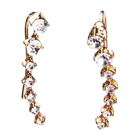 Wioihee Metal Diamonds Earrings Ladies Jewelry