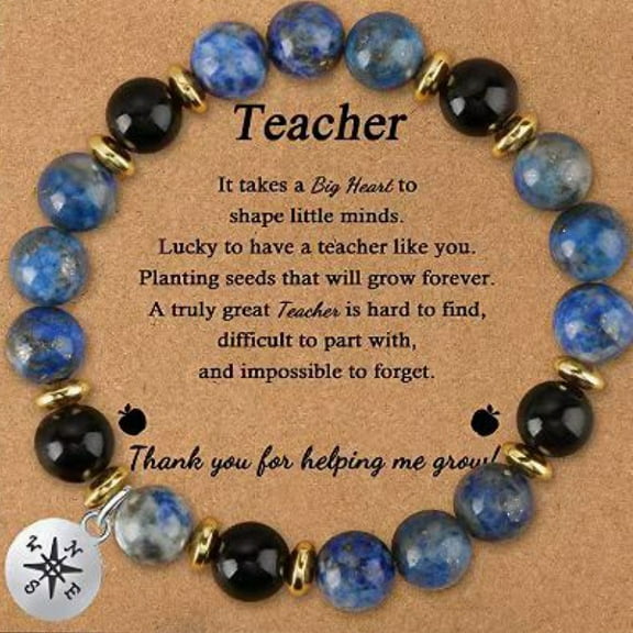 Wioihee Clearance Under $2.00 Natural Stone Beads Bracelet Jewelry Music Friendship Bracelet Midnight Folk Lovers Jewelry for Mother's Day Gift