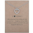 thumbnail image 1 of Wioihee Clearance Under $2.00 Peach Heart Zircon Clavicle Chain Card Necklace Personalized Jewelry Gift Holiday Necklace Valentine's Day gift, 1 of 3