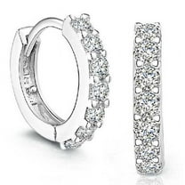Wioihee Under $2.00 Rhinestones Hoop Diamond Earrings for Women