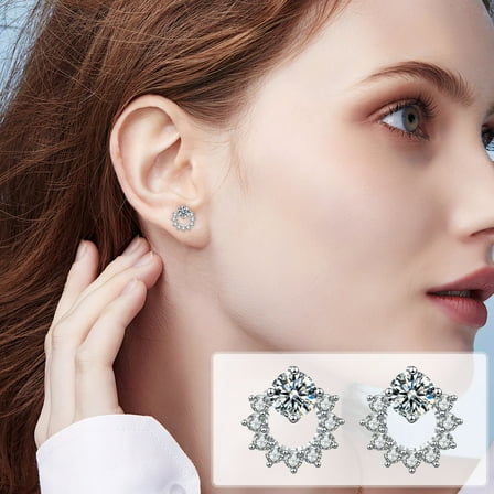 Wioihee Under $2.00 Sunflower Four Claw Earrings Earrings