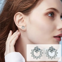 Wioihee Under $2.00 Sunflower Four Claw Earrings Earrings