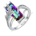 thumbnail image 1 of Wioihee Women Alloy Rings Zircon Wedding Rings Jewelry for Mother's Day Gift, 1 of 2