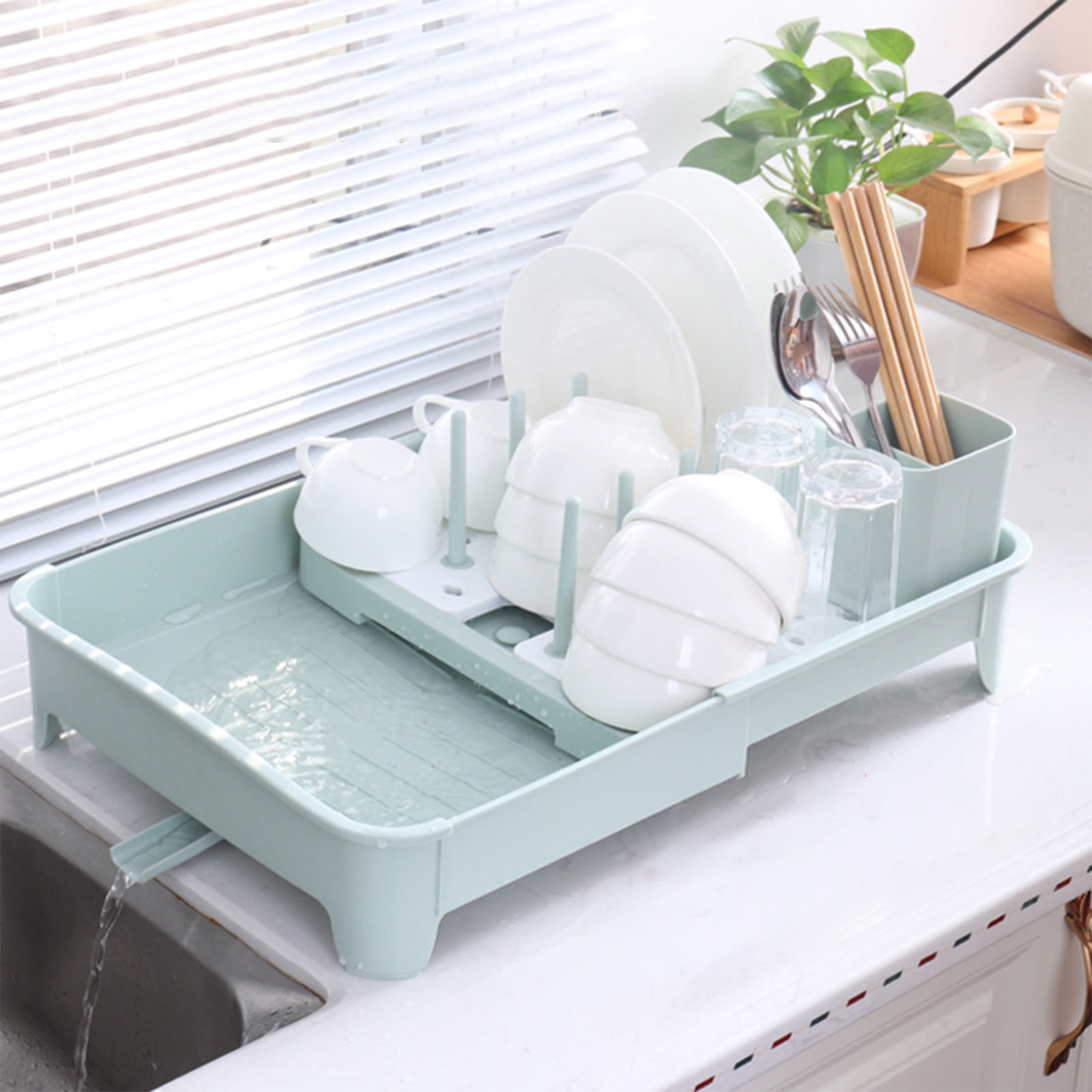 Wioihee Expandable Dish Drying Rack Above Sink Dish Drying Rack Kitchen