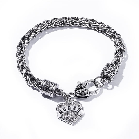 Wioihee Family Members Heart Bracelets Silver Vintage Carved Chain Bracelets, Charm Bracelet Gifts for Women Mom/Daughter/Grandma/Sister