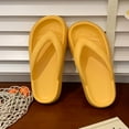 thumbnail image 1 of Wioihee Flip Flops for Women Lazy Solid Color Shoes Women's Orthotic Flip Flops with Arch Support Soft Thong Sand Yellow-J 5.5(36-37), 1 of 6