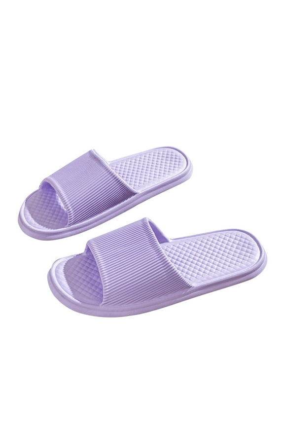 Floopi Flip Flops for Women Casual Thong Womens Sandals Comfort Heel Cushion, Ladies Beach Sandals with Indoor & Outdoor Anti Skid Soles Purple-L 39