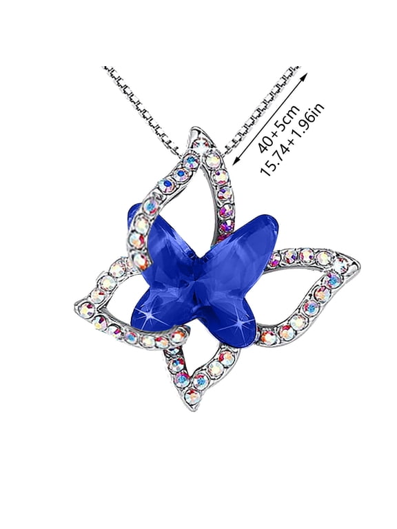 Ladies Crystal Necklace Multicolor Fashion Pendant Necklace