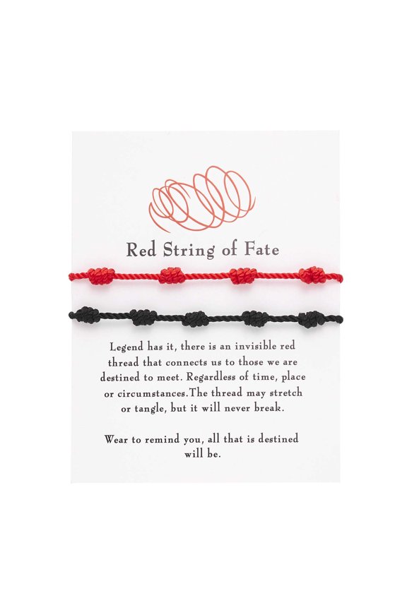 Ladies' jewelry Knotted Red Rope Bracelet Length Lovers Paper Card Bracelet Bracelet