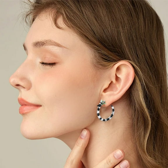 Wioihee Ladies' jewelry Snake Earring Sandworm Faux Tunnel Hoop Earrings Halloween Cosplay Costume Jewelry for Women Men