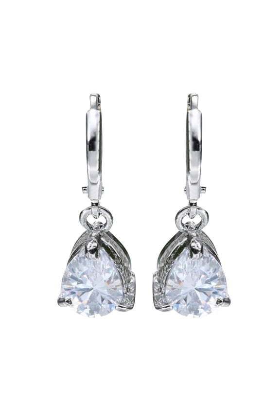 Ladies' jewelry Women's Earring with Hollow Design,Women Fashion Cubic Zirconia Water Drop Dangle Earrings Jewelry Gift