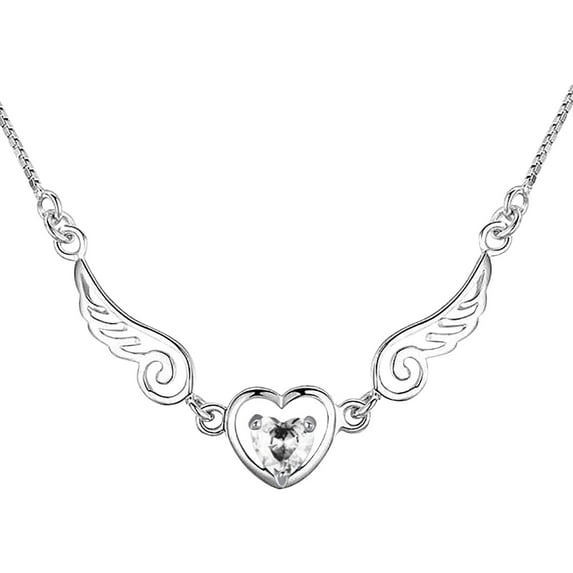 Wioihee Love Heart Necklace for Women, Dainty Puffy Heart Pendant Necklace, 3A Cubic Zirconia, Jewelry Gift for Women