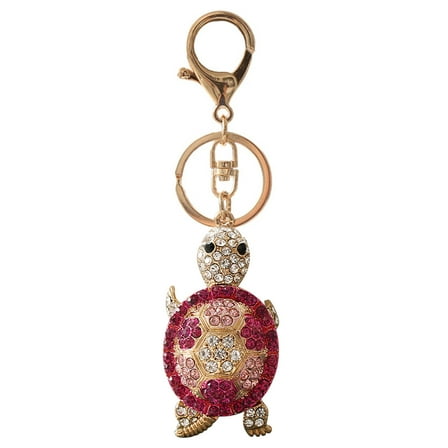 Wioihee Lucky Turtle Colorful Opal Rhinestone Plating Women Car/Bag Keychain Purse Charm