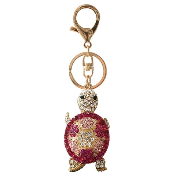 Wioihee Lucky Turtle Colorful Opal Rhinestone Plating Women Car/Bag Keychain Purse Charm