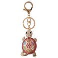 thumbnail image 1 of Wioihee Lucky Turtle Colorful Opal Rhinestone Plating Women Car/Bag Keychain Purse Charm, 1 of 3