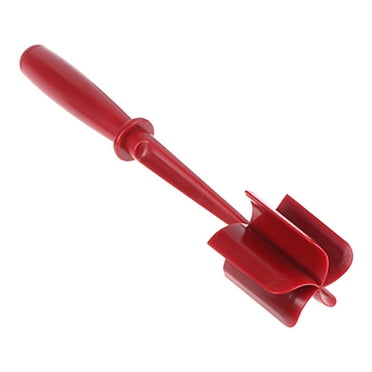 Wioihee Meat Chopper for Ground Beef, Heat Resistant Meat Masher for Hamburger Meat, 5 Curved Blades Ground Beef Smasher, Nylon Meat Spatula Chopper, Non Stick Hamburger Chopper Kitchen Too