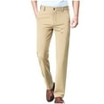 thumbnail image 1 of Wioihee Men's Classic-Fit Wrinkle-Resistant Flat-Front Dress Pant Khaki 6(M), 1 of 5