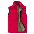 thumbnail image 1 of Wioihee Men's Full-Zip Lightweight Polar Fleece Vest Outerwear with Pockets Warm Winter Sleeveless Jacket Casual Clearance Red XL(XL), 1 of 3