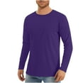 thumbnail image 1 of Wioihee Men's UPF 50+ UV Sun Protection T-Shirt Long Sleeve Running Fishing Quick Dry Rash Guard Shirts Purple 8(L), 1 of 5